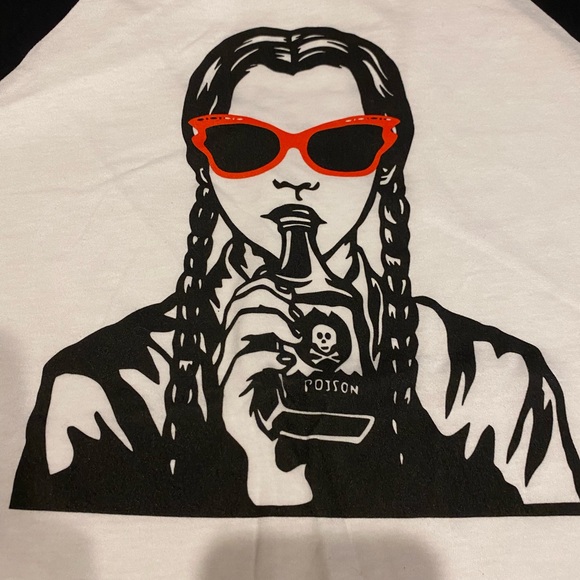 Wednesday Adams Poison Baseball Tee - Worn once - Picture 5 of 6